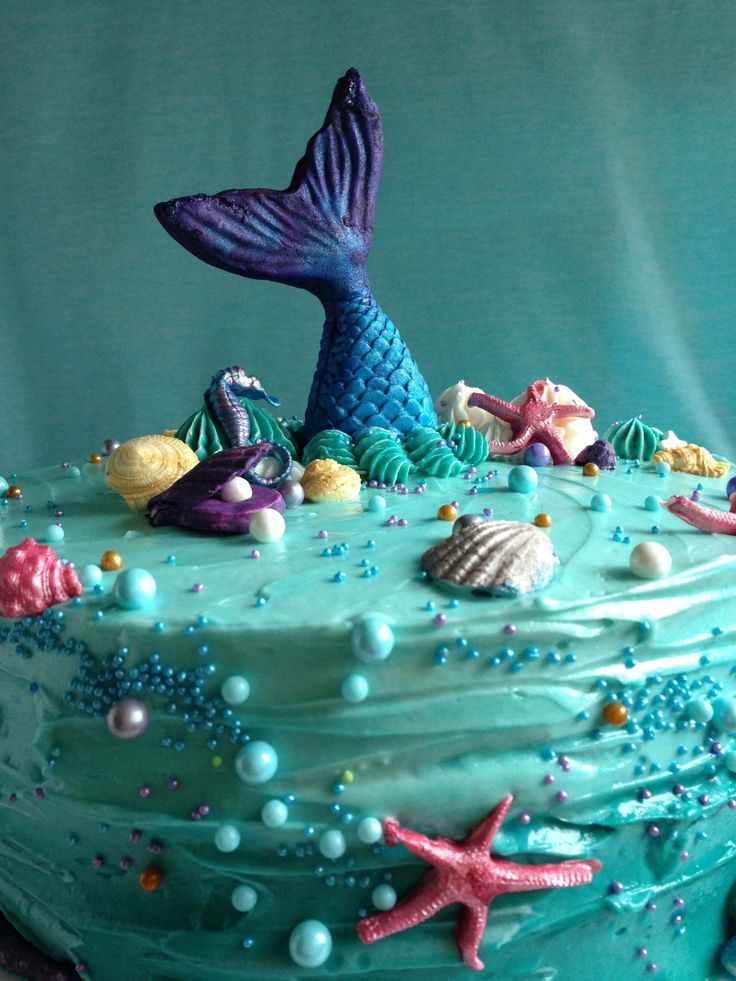 Easy Mermaid Birthday Cake | Yellow Dandy