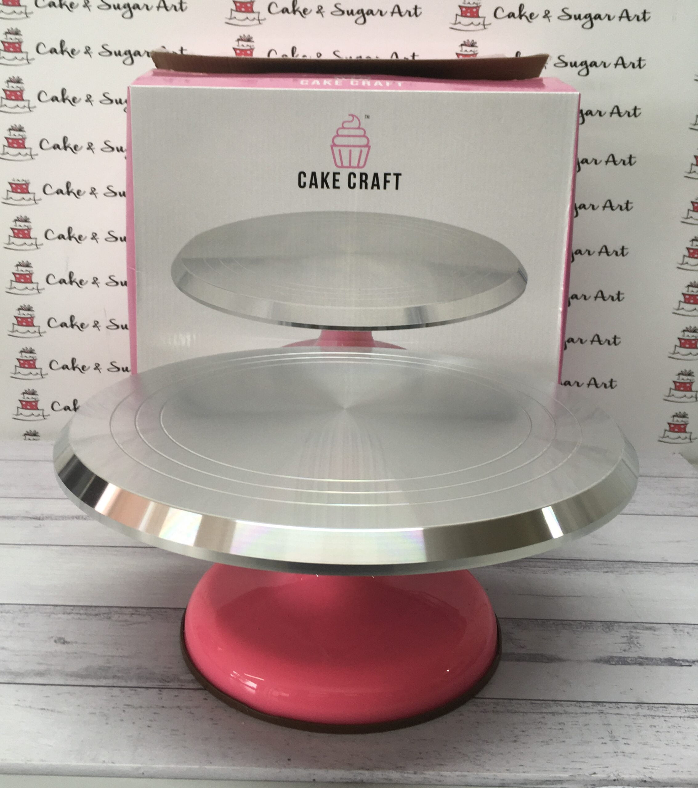 Cake Decorating and Icing Turntable/Serving Stand, Signature Edition 360°  Smooth Rotating Cake Stand, Silver